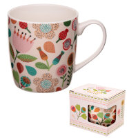 New China Porzellan Becher Herbst Blumenmuster