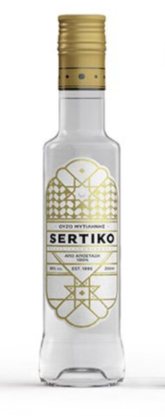 Ouzo SERTIKO double distilled 45% vol. 200ml bottle.